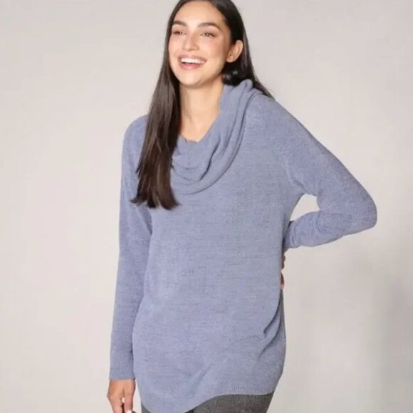 Barefoot Dreams CozyChic Ultra Lite Coastal Cowl Neck Tunic - Picture 1 of 9